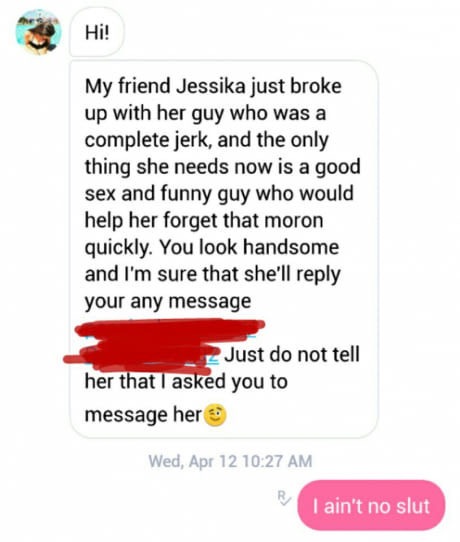 meme - document - Hi! My friend Jessika just broke up with her guy who was a complete jerk, and the only thing she needs now is a good sex and funny guy who would help her forget that moron quickly. You look handsome and I'm sure that she'll your any mess