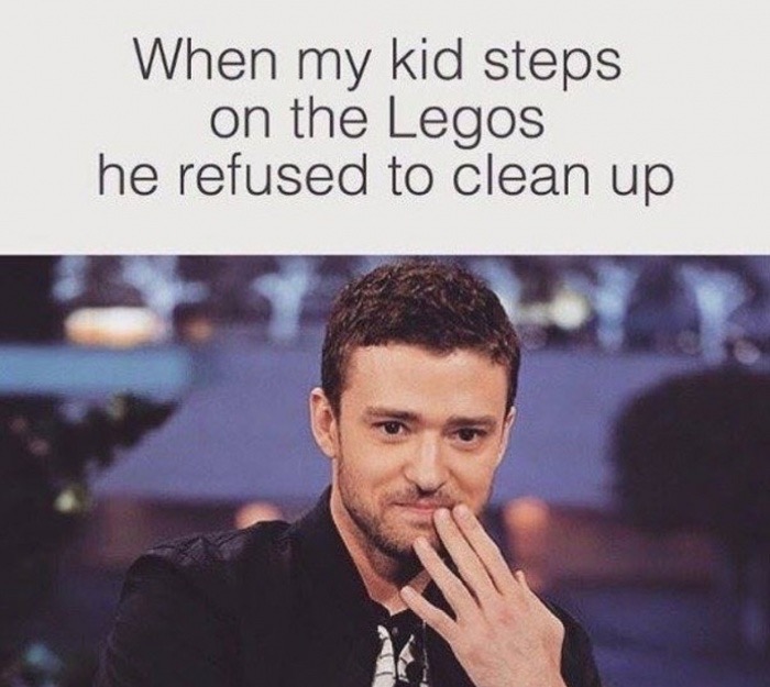 meme - funny mom memes - When my kid steps on the Legos he refused to clean up