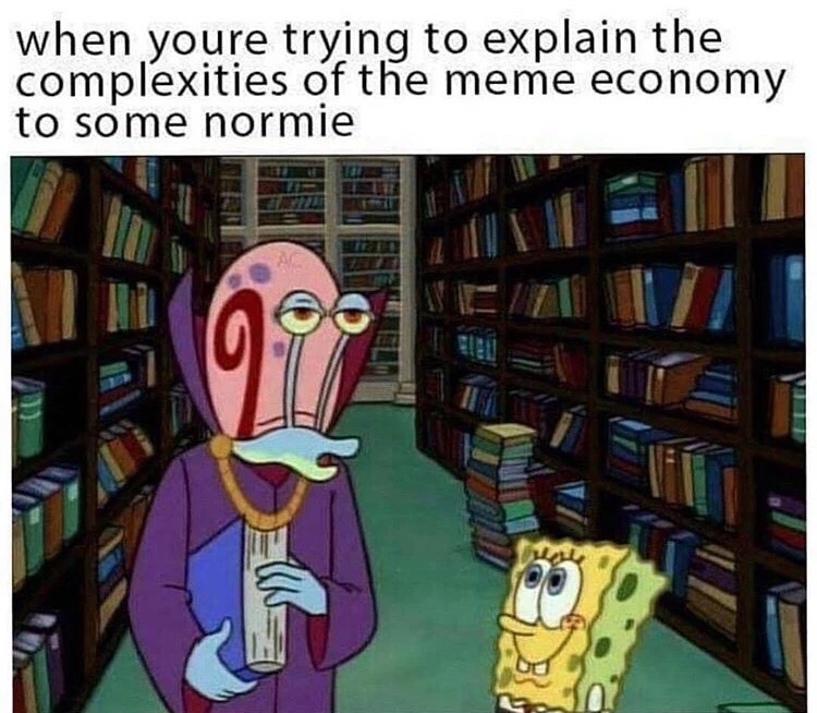 normie memes - when youre trying to explain the complexities of the meme economy to some normie