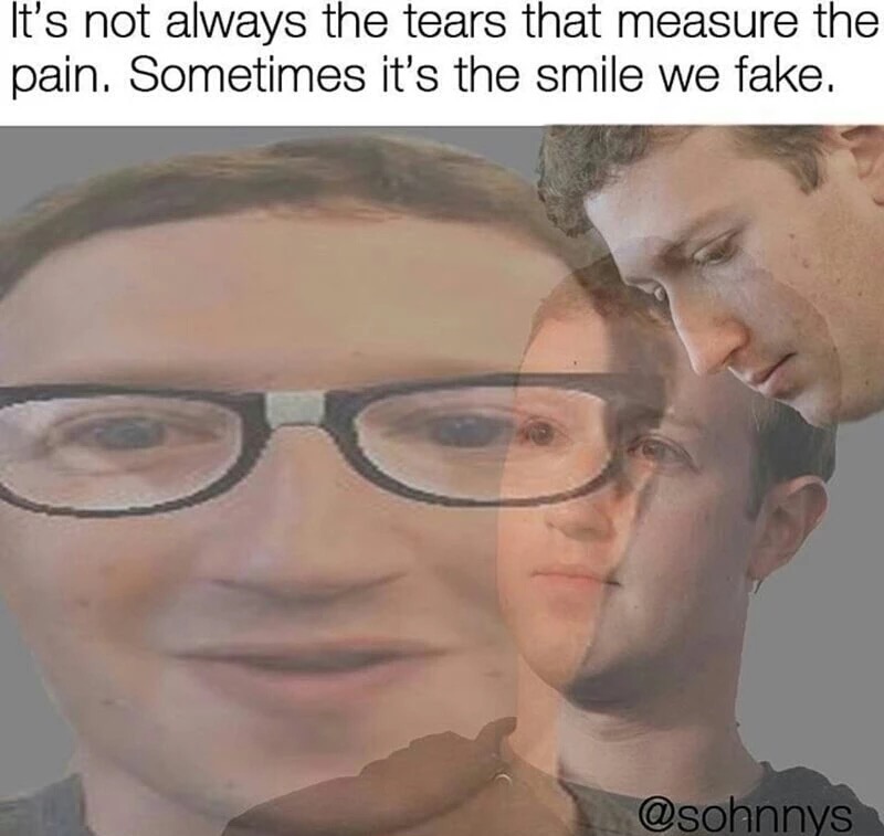meme stream - Humour - It's not always the tears that measure the pain. Sometimes it's the smile we fake.