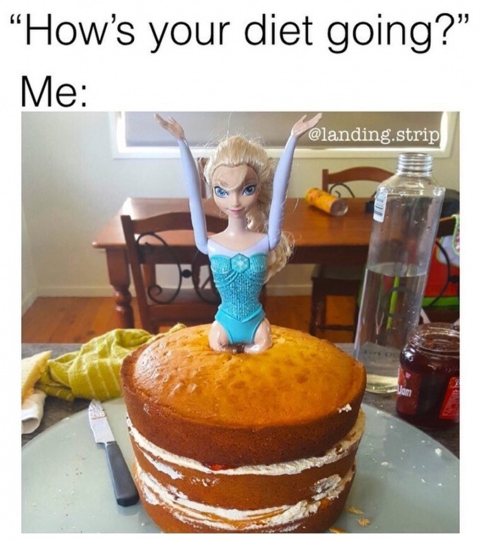meme stream - torte - How's your diet going? Me .strip