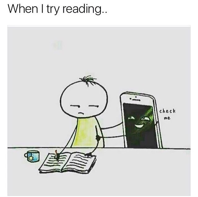 funny study - When I try reading.. check