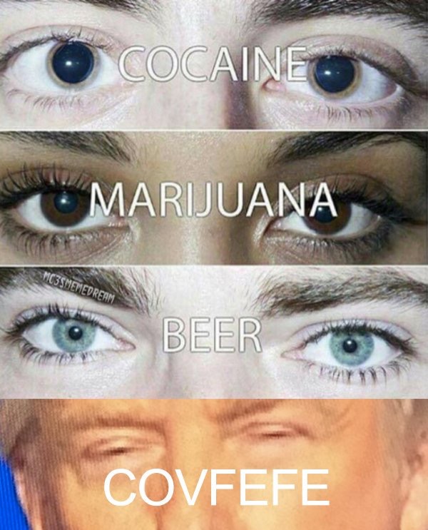 trump covfefe memes - O Cocaines Marijuana MC3SMEMEDREAM Beer Wy Covfefe