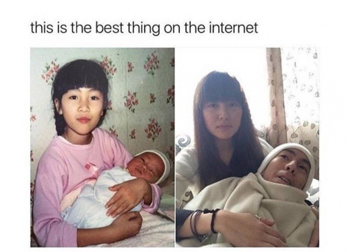 childhood photo reenactment - this is the best thing on the internet 3