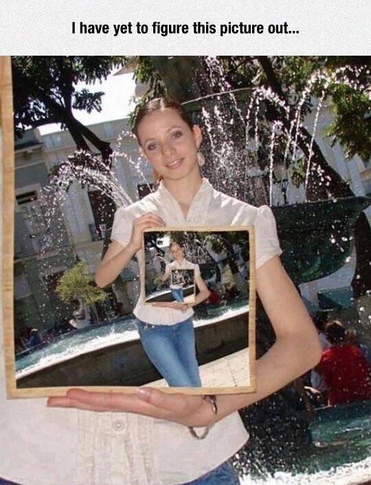 funny optical illusions - I have yet to figure this picture out...