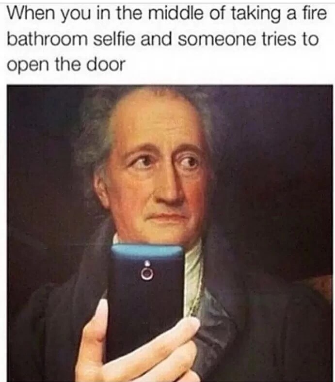 memes 2018 funny dank memes - When you in the middle of taking a fire bathroom selfie and someone tries to open the door