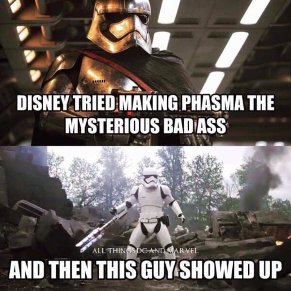 Meme of the Storm Trooper that goes to fight a Jedi.