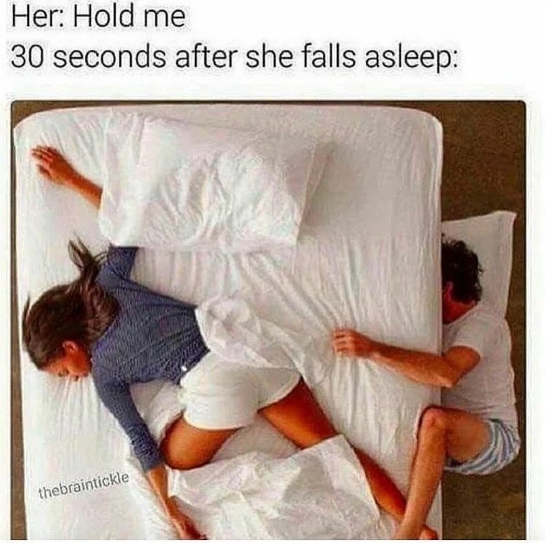meme stream - her hold me 30 seconds after she falls asleep - Her Hold me 30 seconds after she falls asleep thebraintickle