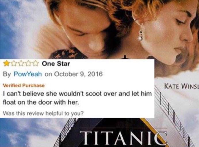 meme stream - titanic movie - One Star By PowYeah on Verified Purchase I can't believe she wouldn't scoot over and let him float on the door with her. Was this review helpful to you? Kate Winsl Titanio