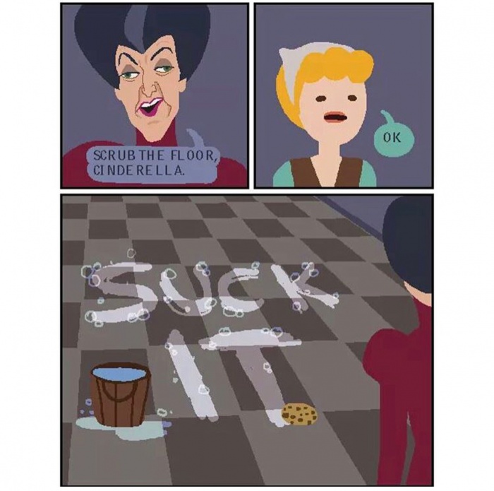 memes - disney fan art comics funny - Ok Scrub The Floor Cinderella 10