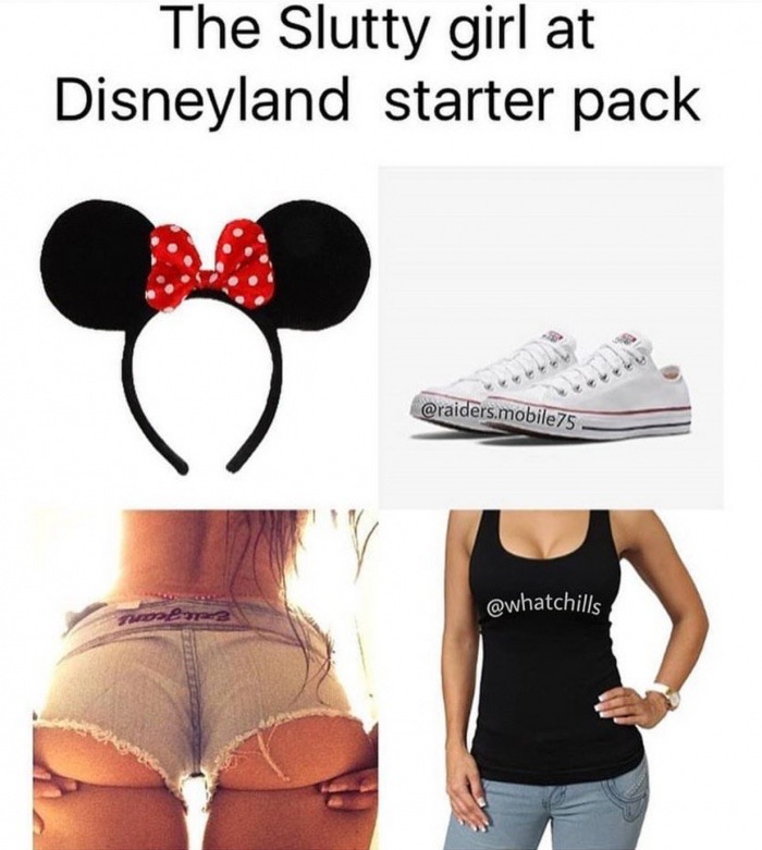 memes - shoulder - The Slutty girl at Disneyland starter pack .mobile75