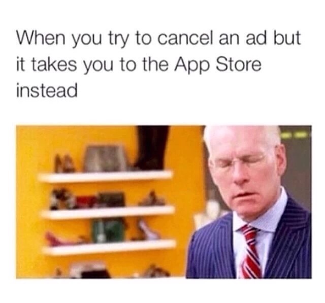 meme stream - wegmans gif - When you try to cancel an ad but it takes you to the App Store instead