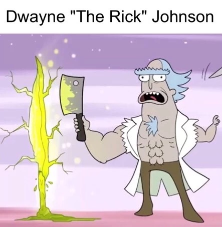 cartoon - Dwayne "The Rick" Johnson