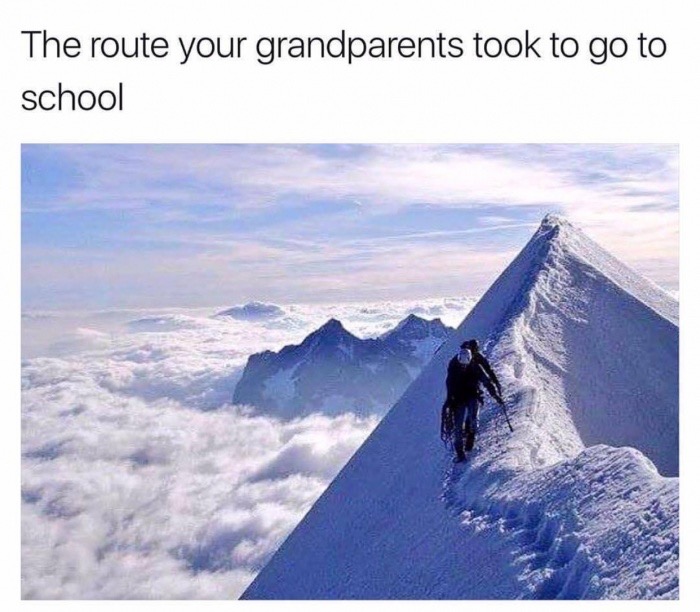 route your grandparents took to school - The route your grandparents took to go to school