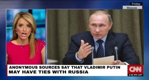 CNN announces that Vladimir Putin may have ties to Russia