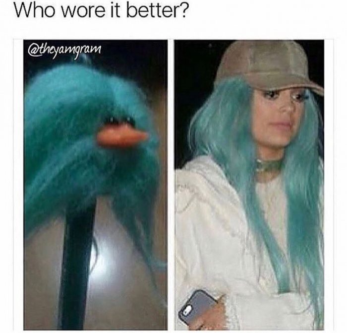 meme - kylie with hat - Who wore it better?