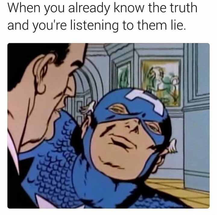 meme - wolverine manlet - When you already know the truth and you're listening to them lie.