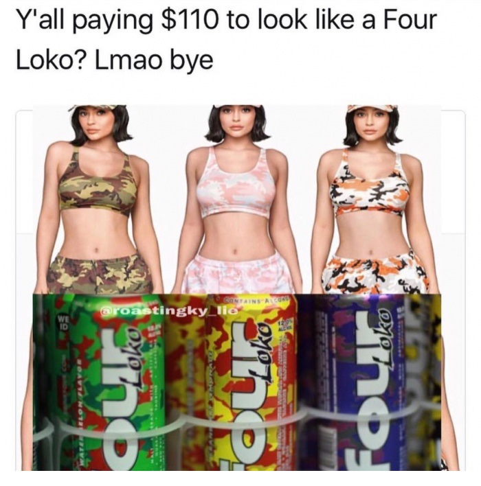 meme - waist - Y'all paying $110 to look a Four Loko? Lmao bye Contains Folie Tw Loko