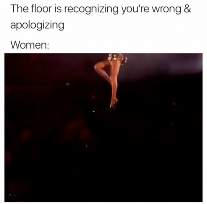 heat - The floor is recognizing you're wrong & apologizing Women