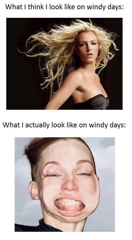 britney spears - What I think I look on windy days What I actually look on windy days