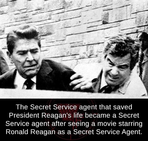 ronald reagan assassination attempt - The Secret Service agent that saved, President Reagan's life became a Secret Service agent after seeing a movie starring Ronald Reagan as a Secret Service Agent.