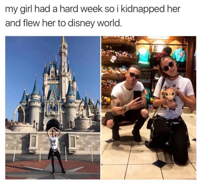 my girl had a hard week so - my girl had a hard week so i kidnapped her and flew her to disney world.