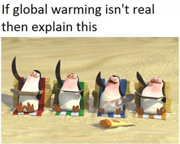 pinguins de madagascar gif - If global warming isn't real then explain this