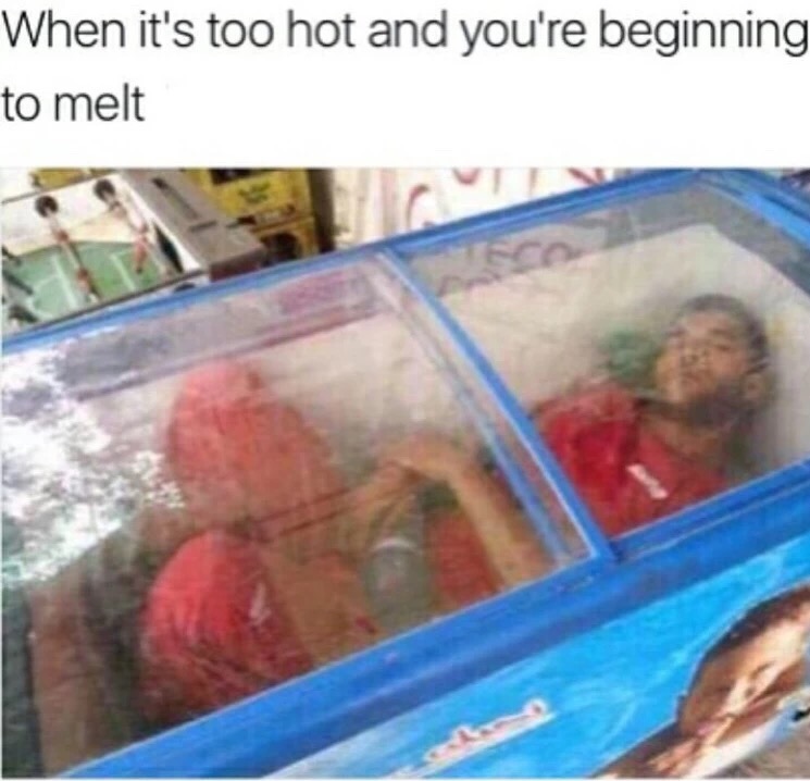 it's too hot meme - When it's too hot and you're beginning to melt