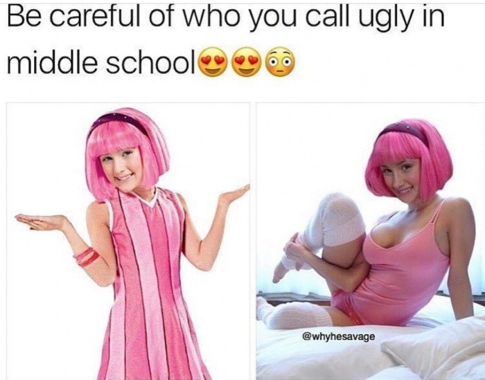 meme stream - lazytown stephanie png - Be careful of who you call ugly in middle school