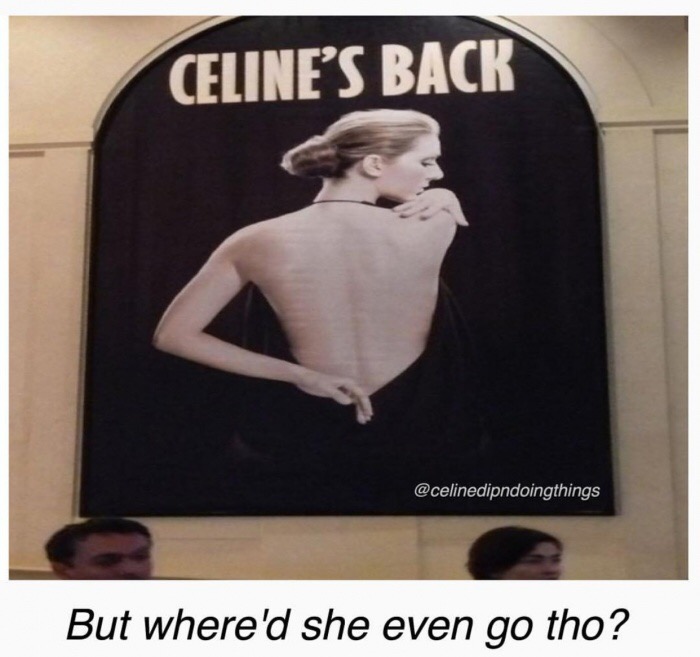 meme stream - shoulder - Celine'S Back But where'd she even go tho?