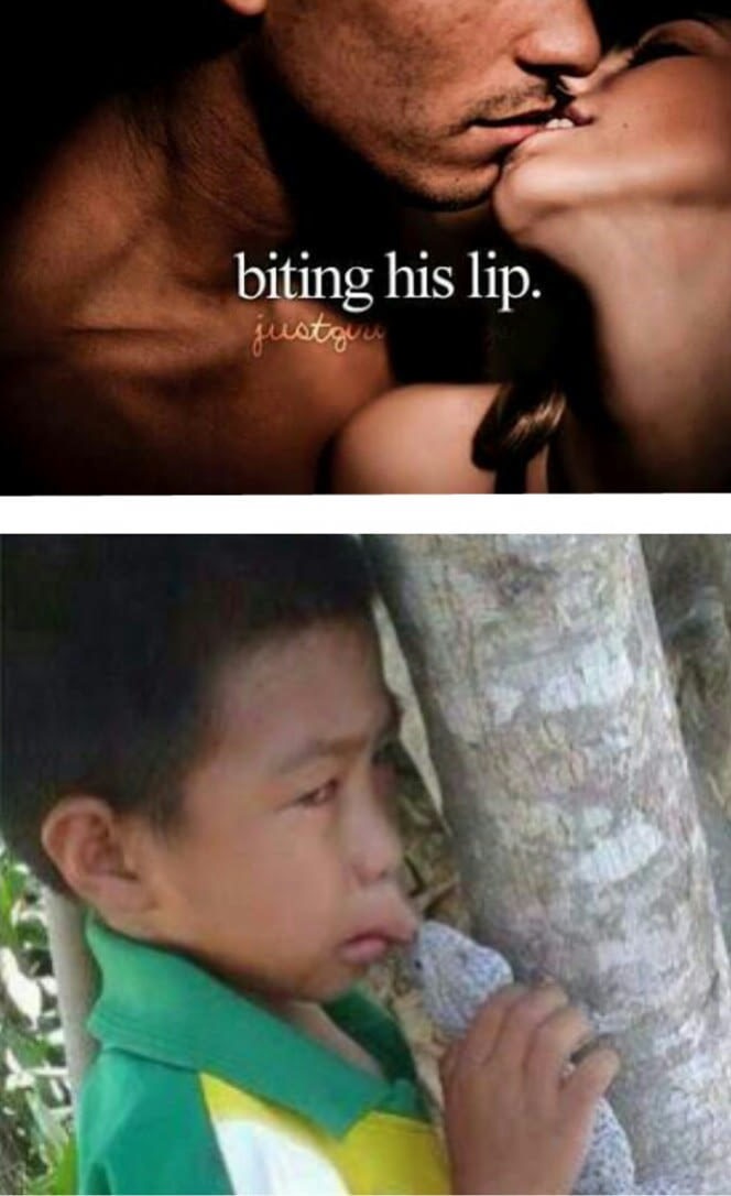 meme stream - biting his lip. justguu