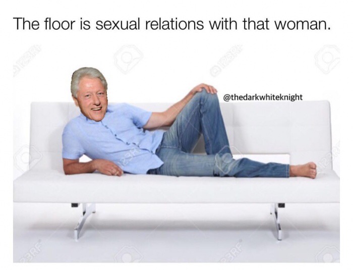 meme - man lying on couch - The floor is sexual relations with that woman.