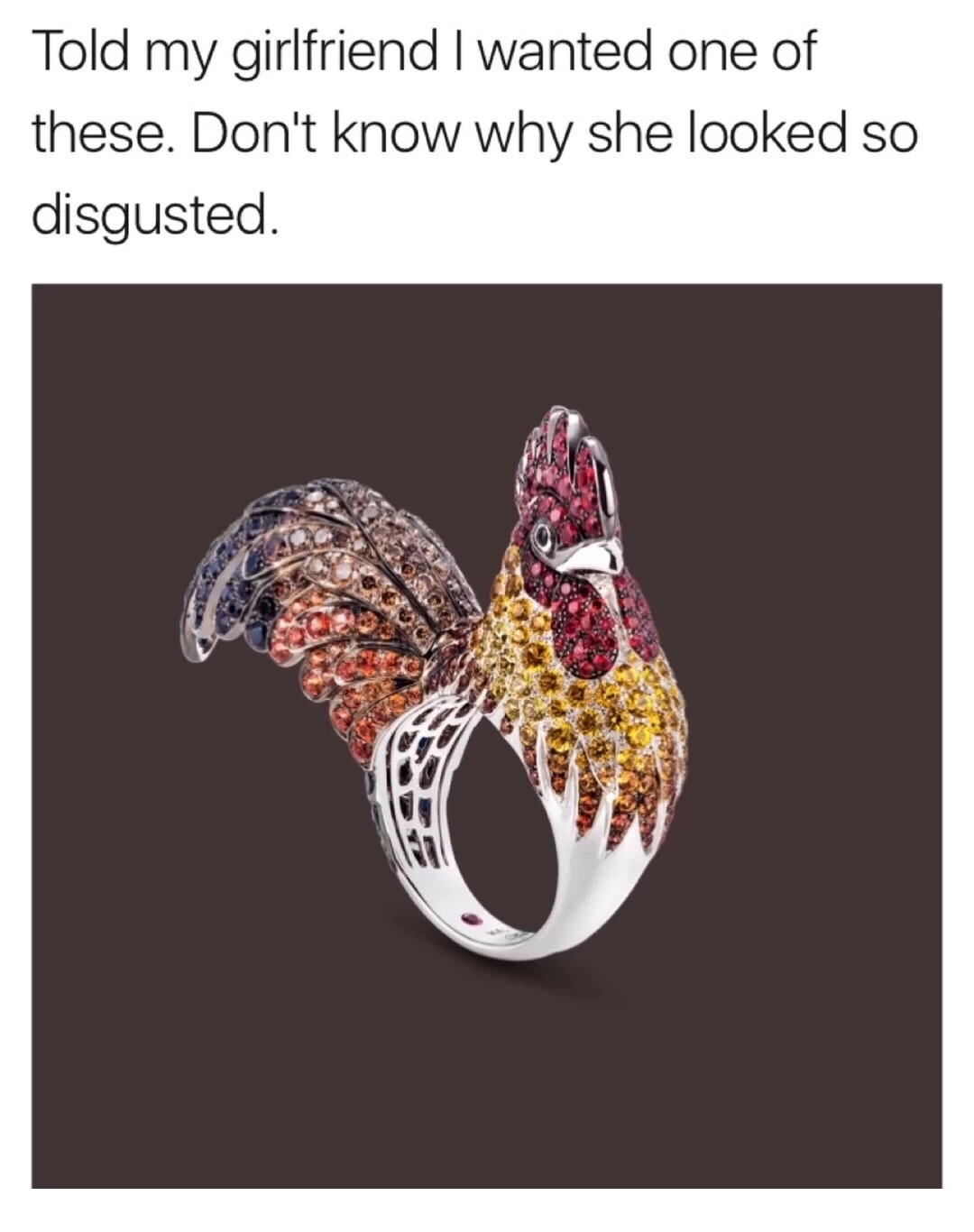 meme - jewellery - Told my girlfriend I wanted one of these. Don't know why she looked so disgusted.