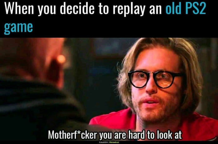 T.J. Miller meme about trying to replay old PS2 game