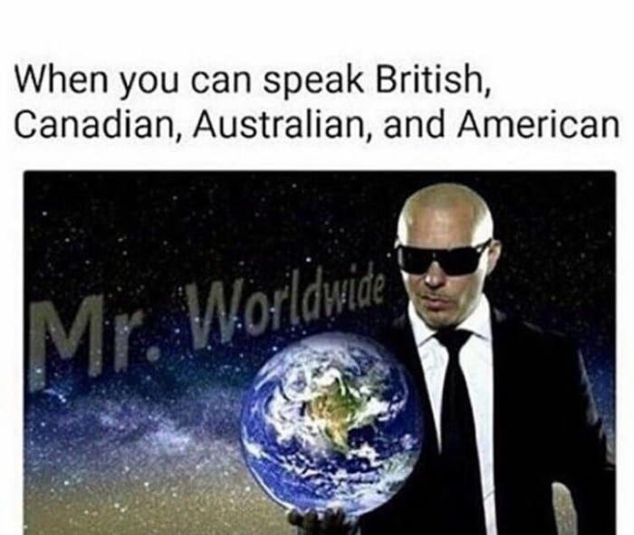 meme stream - pitbull mr worldwide meme - When you can speak British, Canadian, Australian, and American Mr Worldwide on