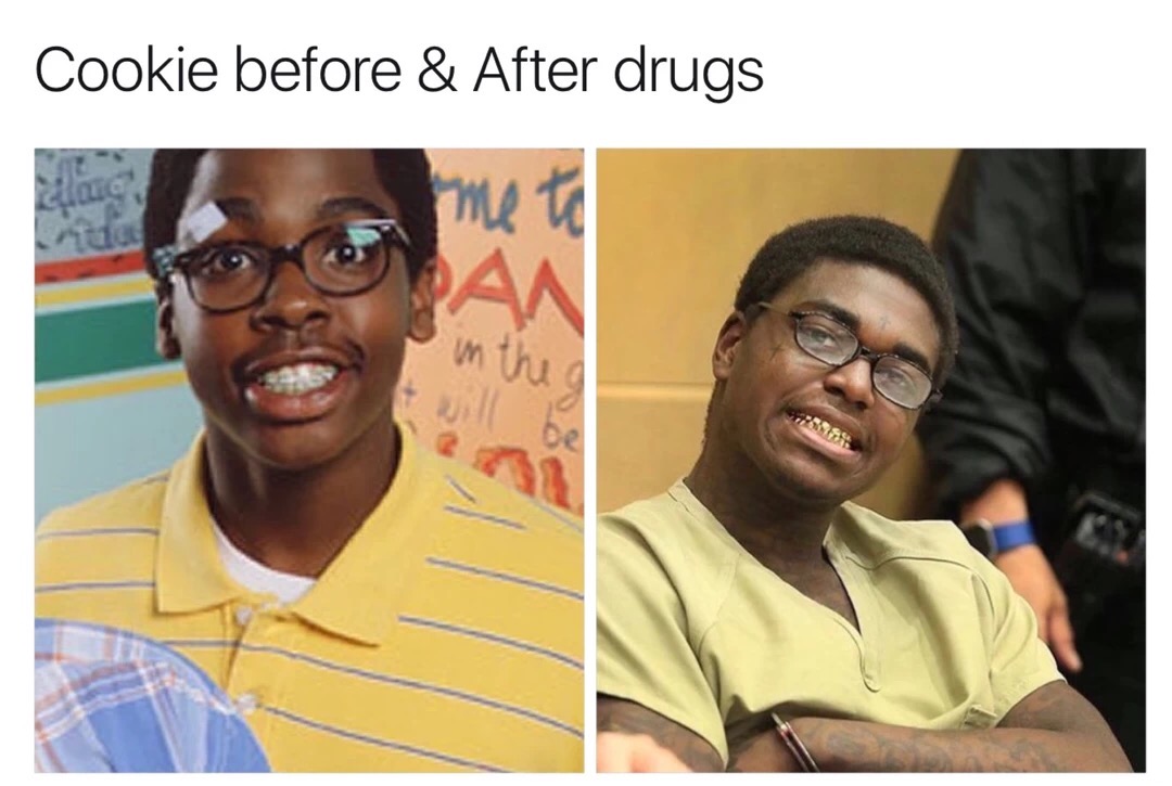 memes - cookie from ned's declassified - Cookie before & After drugs