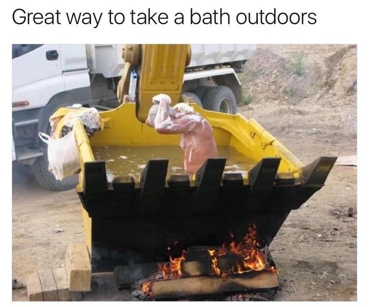 memes - meanwhile in romania meme - Great way to take a bath outdoors