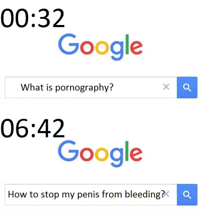 meme stream - google search meme - Google What is pornography? Google How to stop my penis from bleeding?
