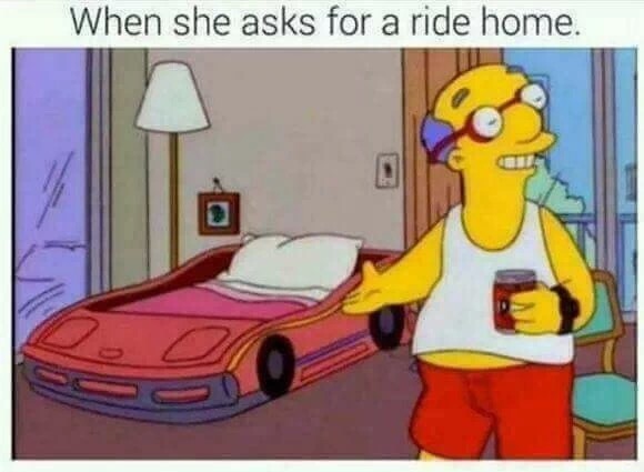 meme - sleep in a racing car do you - When she asks for a ride home.