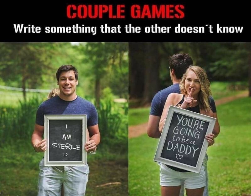 write something the other doesn t know - Couple Games Write something that the other doesn't know Youre Going Am to be a Sterile Daddy