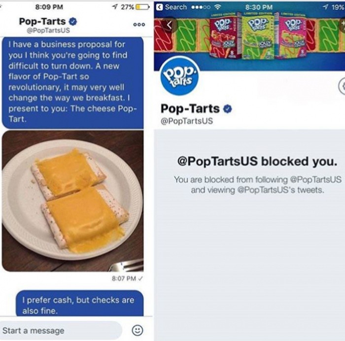 pop tarts with cheese meme - Search ...00 19% Pod 1 27% O PopTarts 000 I have a business proposal for you I think you're going to find difficult to turn down. A new flavor of PopTart so revolutionary, it may very well change the way we breakfast. I presen