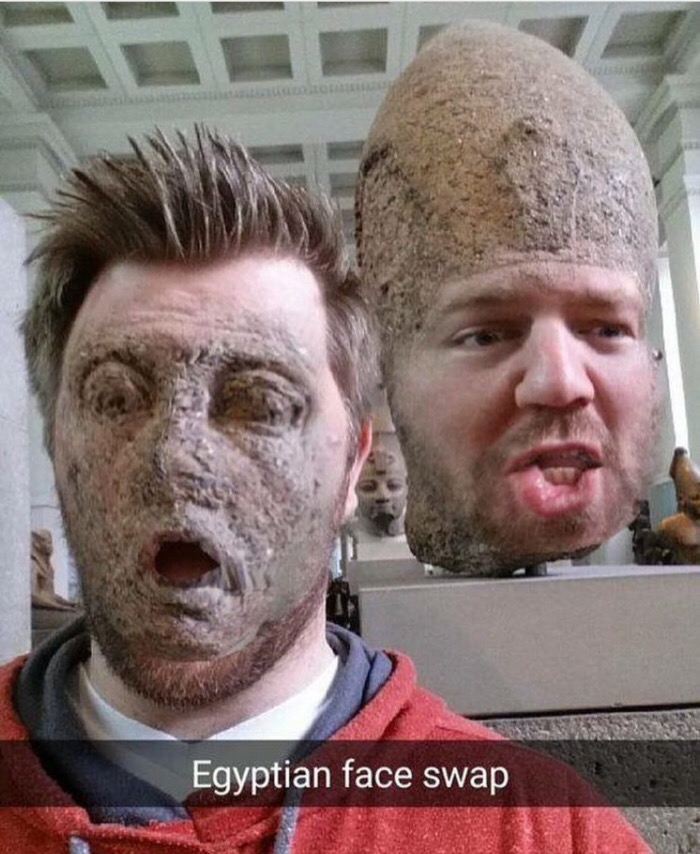 meme - face swap with statues - Egyptian face swap