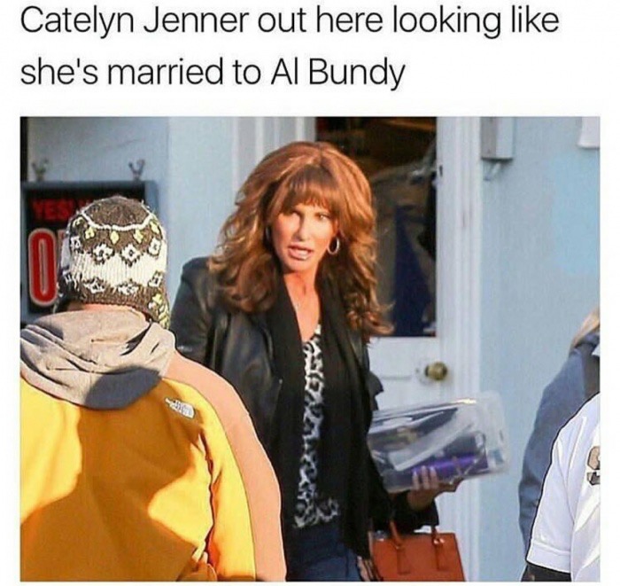 meme - caitlyn jenner 10 year challenge meme - Catelyn Jenner out here looking she's married to Al Bundy