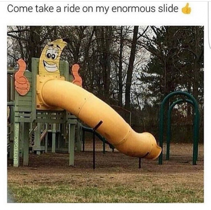 your intentions with my daughter slide - Come take a ride on my enormous slide