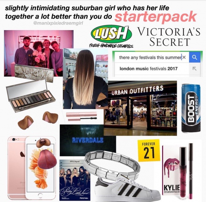 meme stream - riverdale starter pack - slightly intimidating suburban girl who has her life together a lot better than you do starterpack Lush Victoria'S Fresh Handmade Cosmetics Secret there any festivals this summer a london music festivals 2017 Urban O