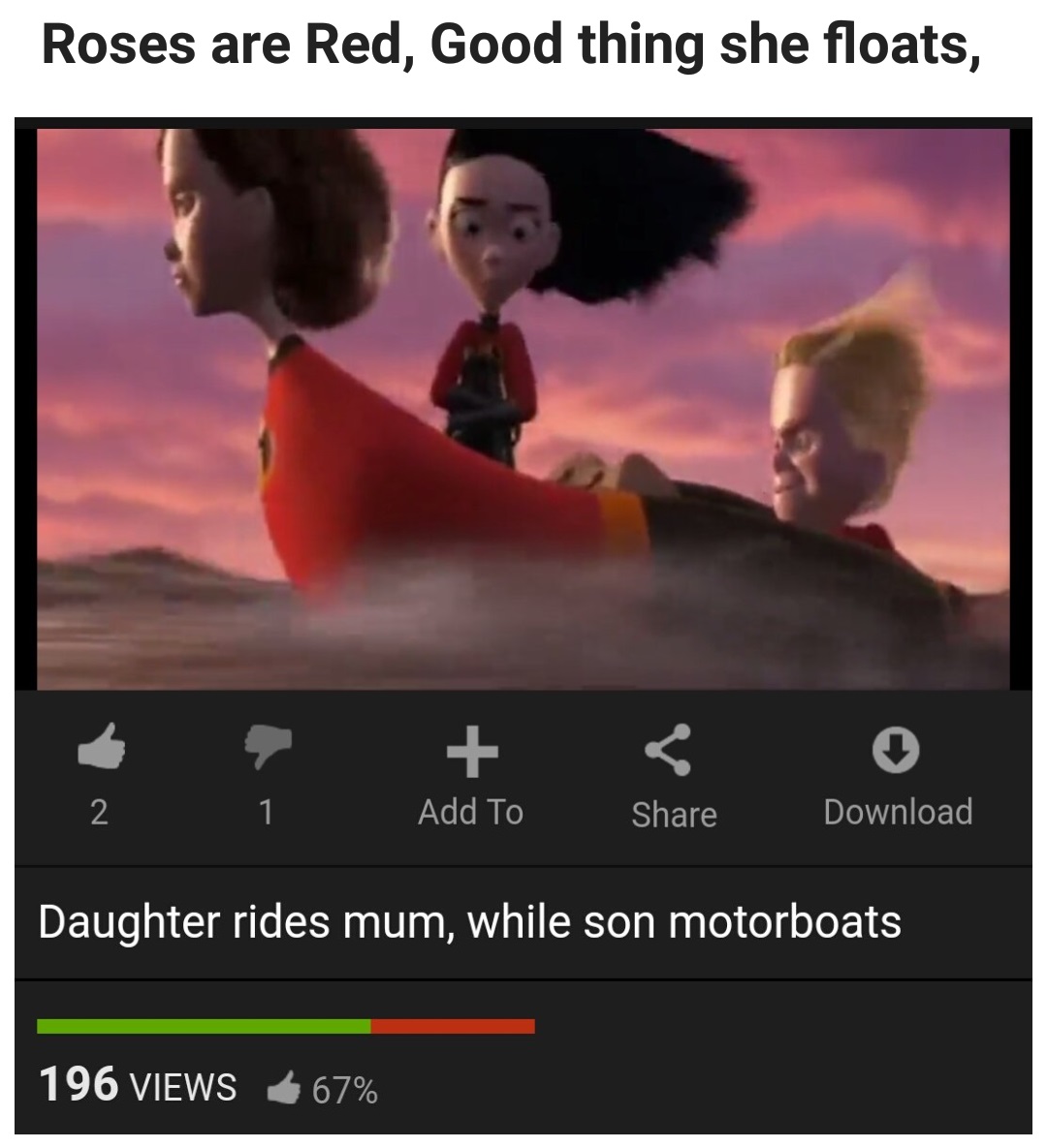 daughter rides mum - Roses are Red, Good thing she floats, Add To Download Daughter...