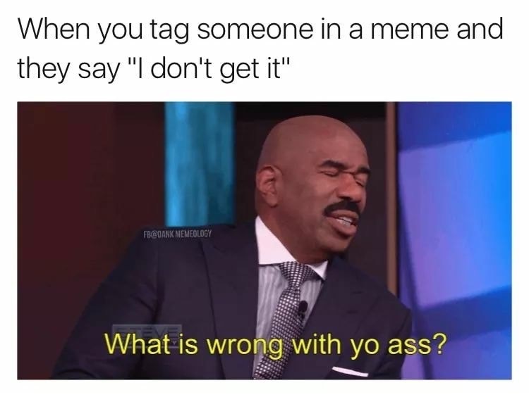 Steve Harvey meme about what wrong with people who don't get the meme.