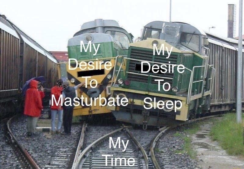 dank meme my desire to sleep vs my desire - My Desire Desire To Masturbate Sleep My Time