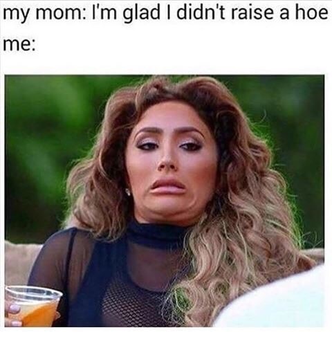 i m a hoe meme - my mom I'm glad I didn't raise a hoe me