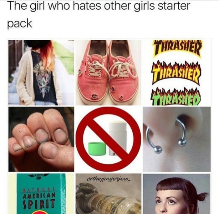 Pick me girl кто. The girl who hates other girls Starter Pack. Girl Starter Pack. Starter Pack American girl. Девственник Starter Pack.
